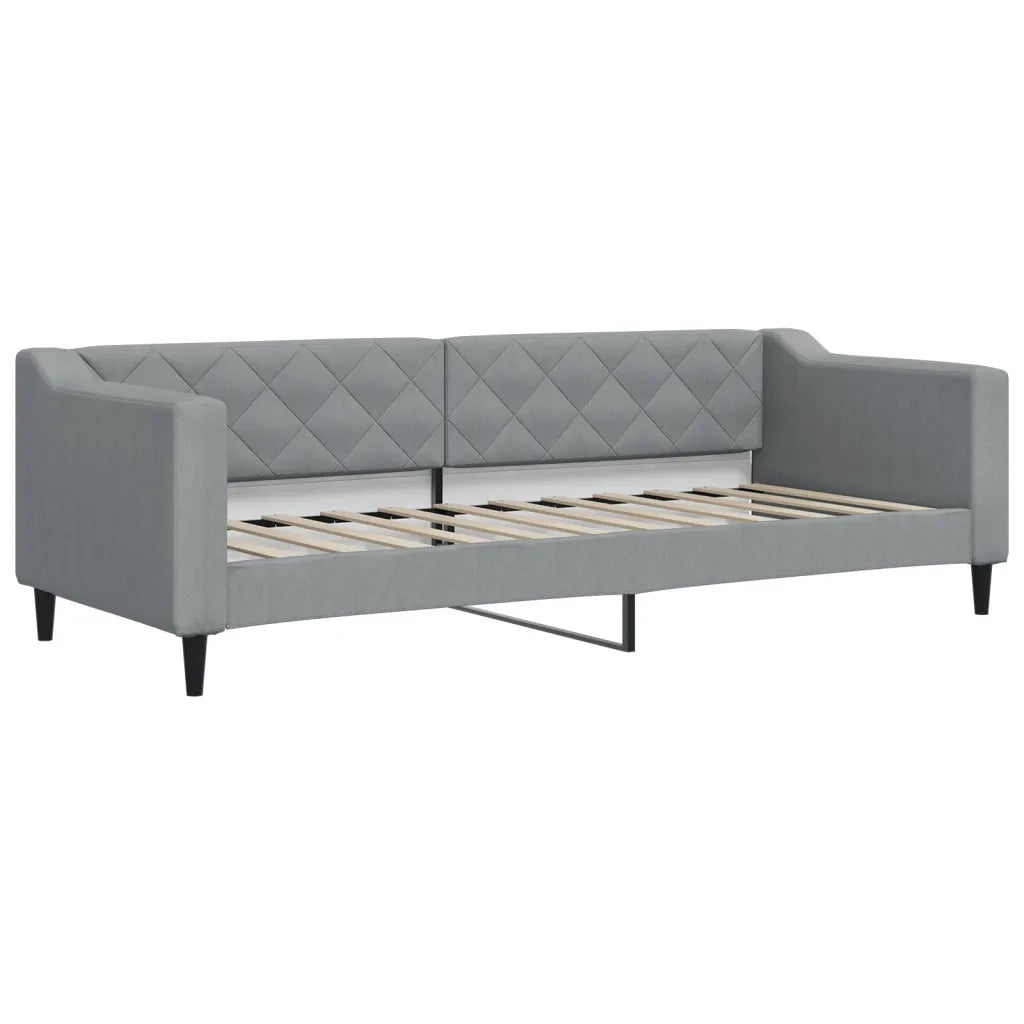 Divano Letto con Materasso-Sofa Letto-Daybed Grigio Chiaro 80x200 cm in Tessuto 146896