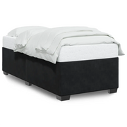 Letto singolo | Letto per adulti | Giroletto Nero 80x200 cm in Velluto