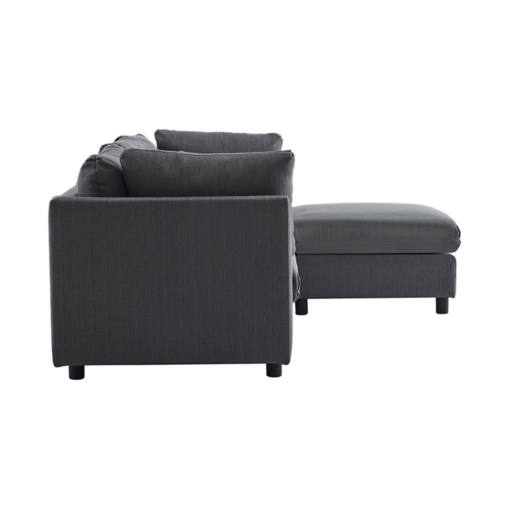 Divano Angolare 3 Posti con Poggiapiedi ¨C MINIMAL ¨C L-shape, Chaise Longue