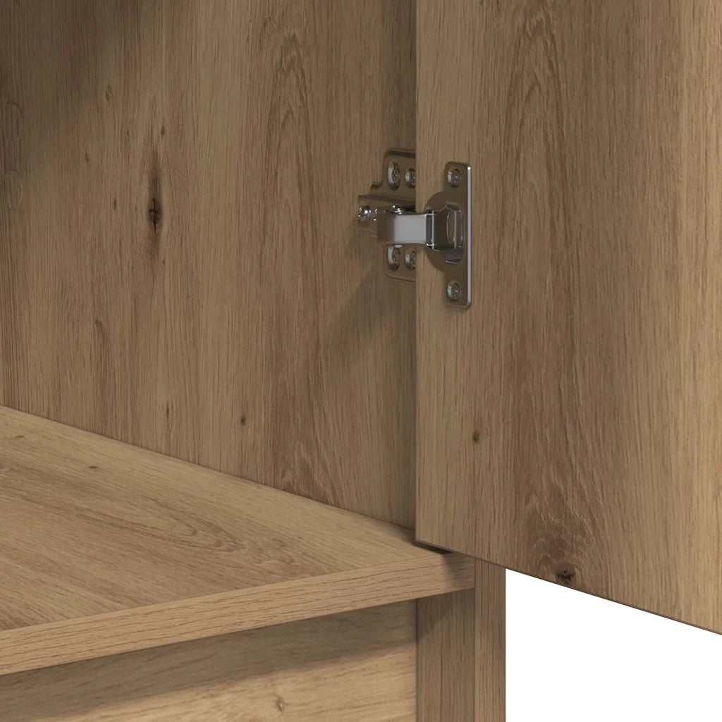 Toeletta | Tavolo da Trucco con cassetto 3 pz Marrone Legno multistrato