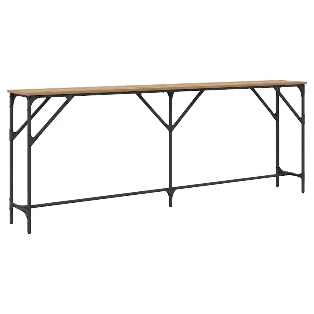 Tavolo consolle rovere artigianale 200 x 29 x 75 cm 871341