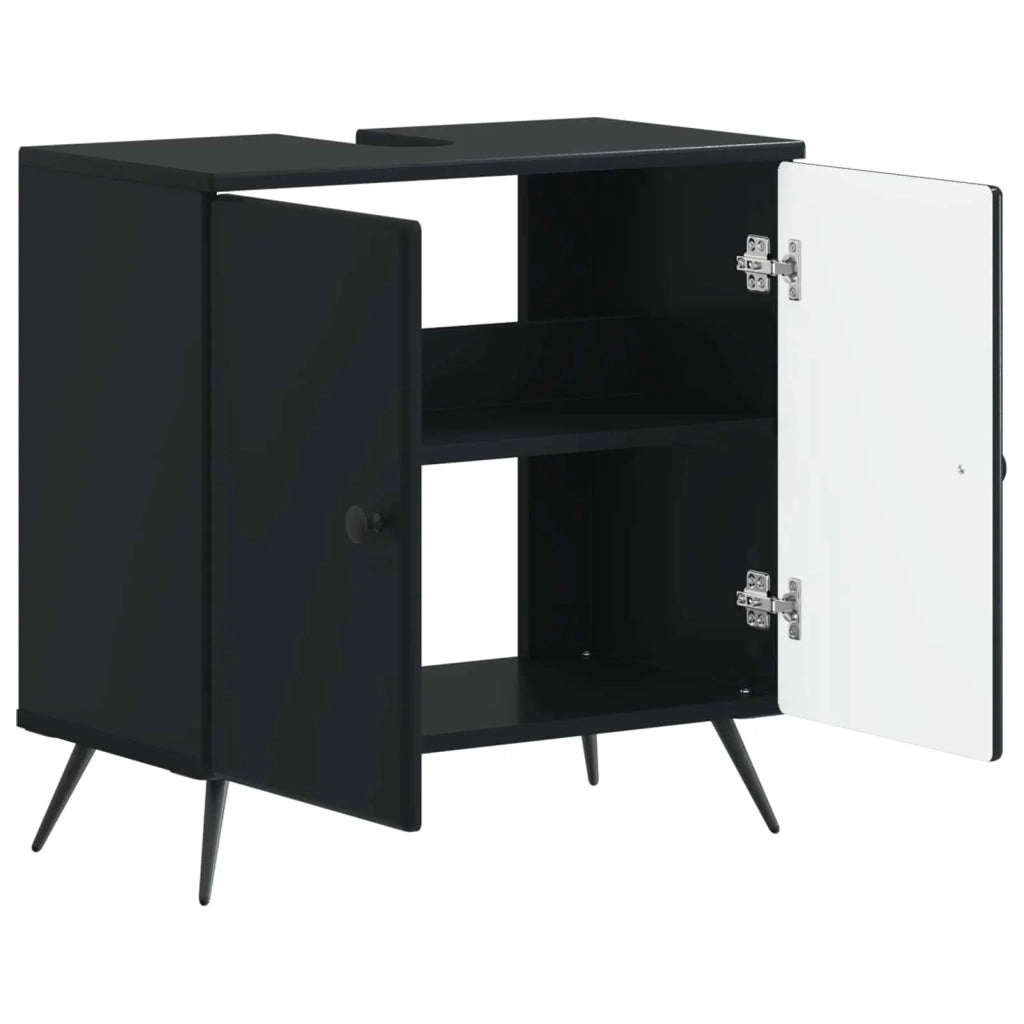 Armadio per Lavabo da Bagno BREDA Nero 59,5 x 31,5 x 59 cm 897446