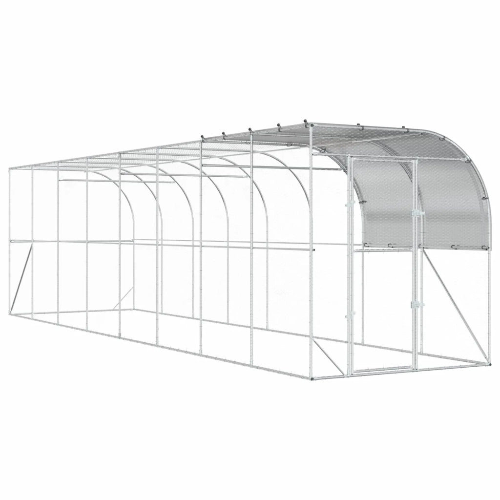 Gabbia per Polli Contro il Muro Argento 800 x 200 x 215 cm 3434743