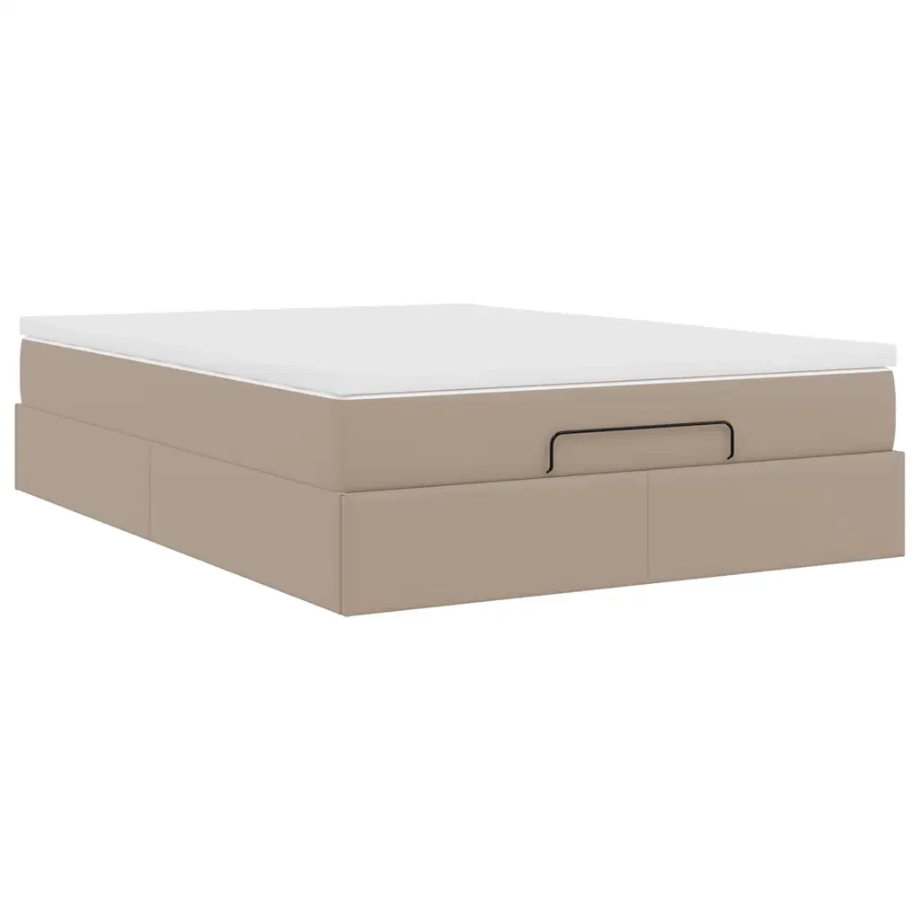 Struttura Letto Pouf con Materasso 140x200 cm Similpelle 3311045