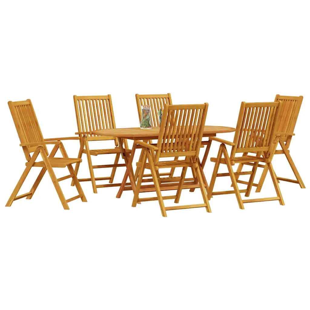Set da Pranzo per Giardino 7 pcs Marrone 3375727