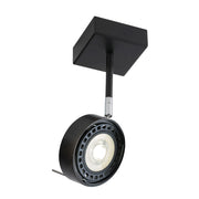 Faretto soffitto quadrato nero orientabile GU10 18W FUSSA Shilo
