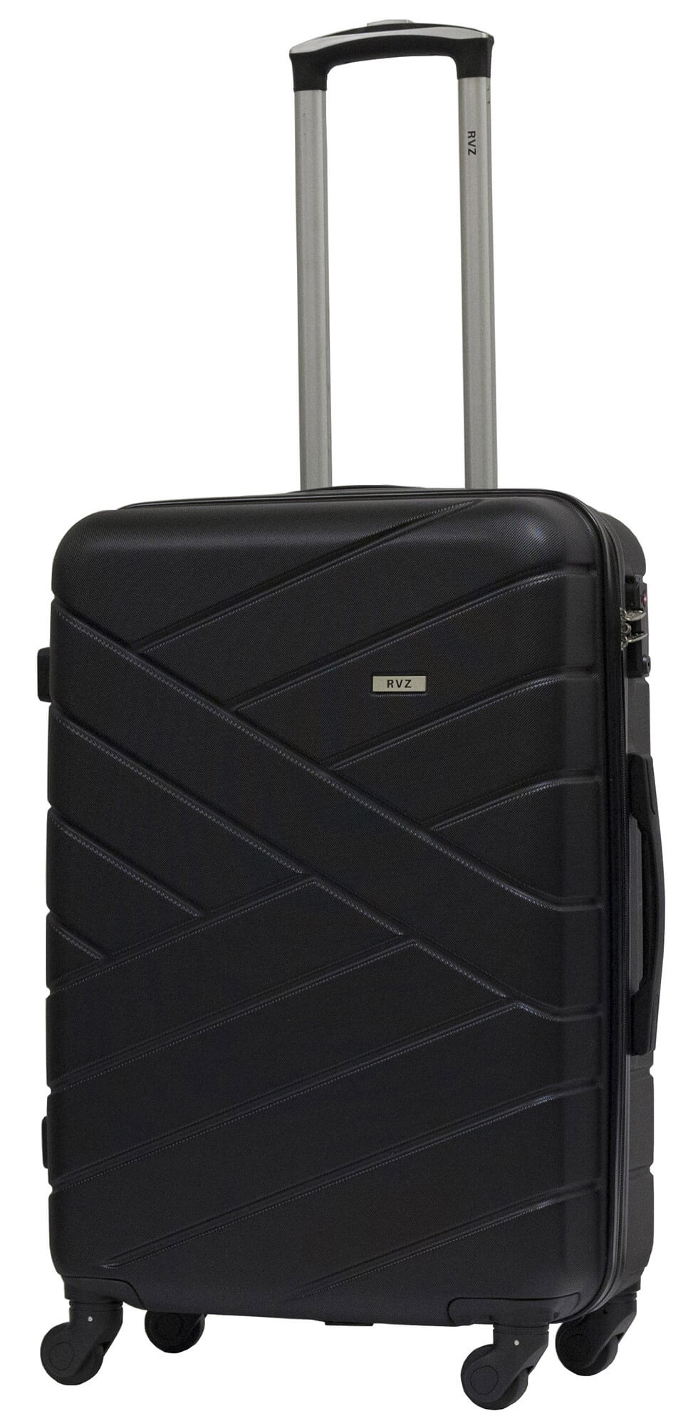 Set 3 Valigie Trolley Rigide in ABS 4 Ruote TSA Ravizzoni Giove Nero