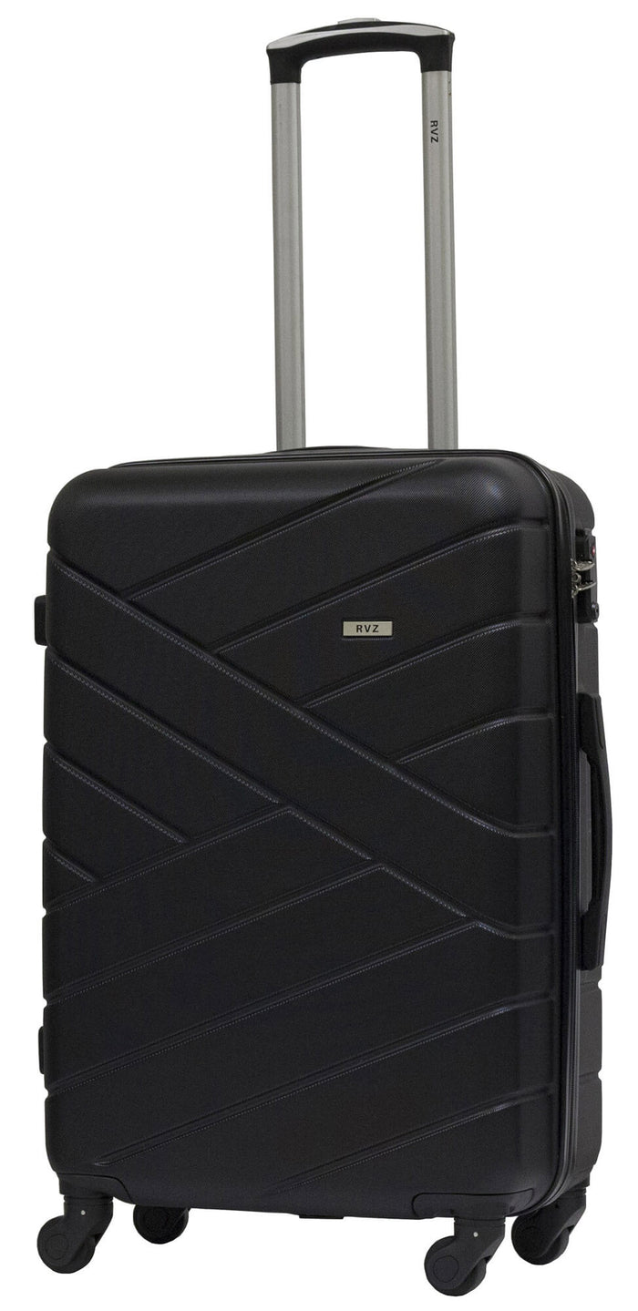 Set 3 Valigie Trolley Rigide in ABS 4 Ruote TSA Ravizzoni Giove Nero