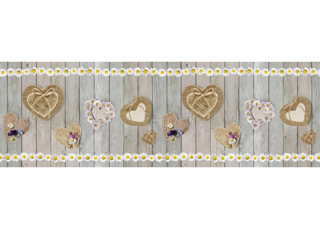 Tappeto Passatoia Cucina Antiscivolo Sottolavello Digitale Disegno Fiori Margherite - 50x115 - Fiori Margherite