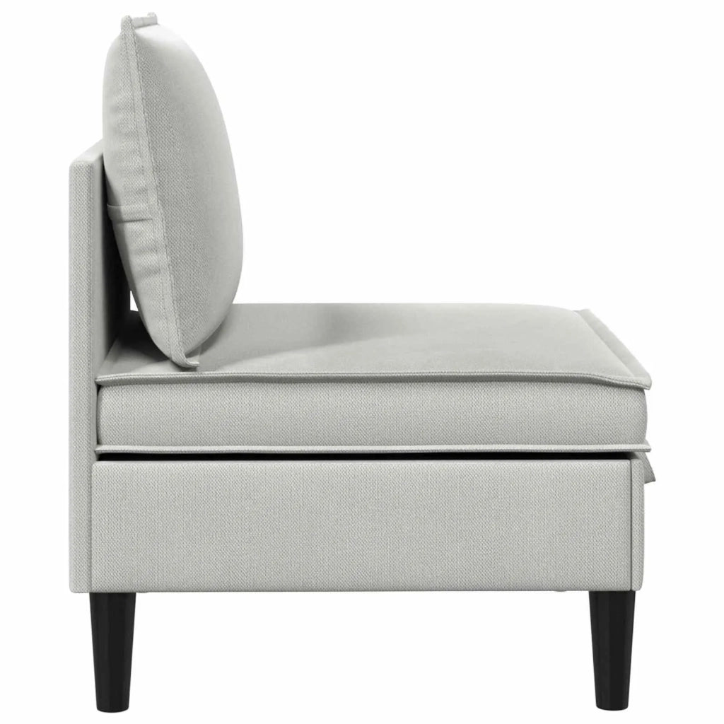 Divano Medio con Storage Grigio chiaro Velluto