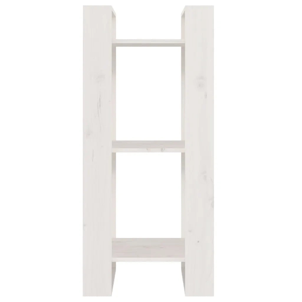 Libreria/Divisorio Bianco 41x35x91 cm in Legno Massello di Pino 813860
