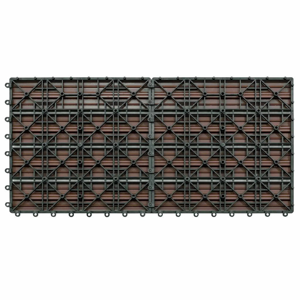 Piastrella per Decking 6 pz Marrone 60 x 30 cm WPC CFW1542398