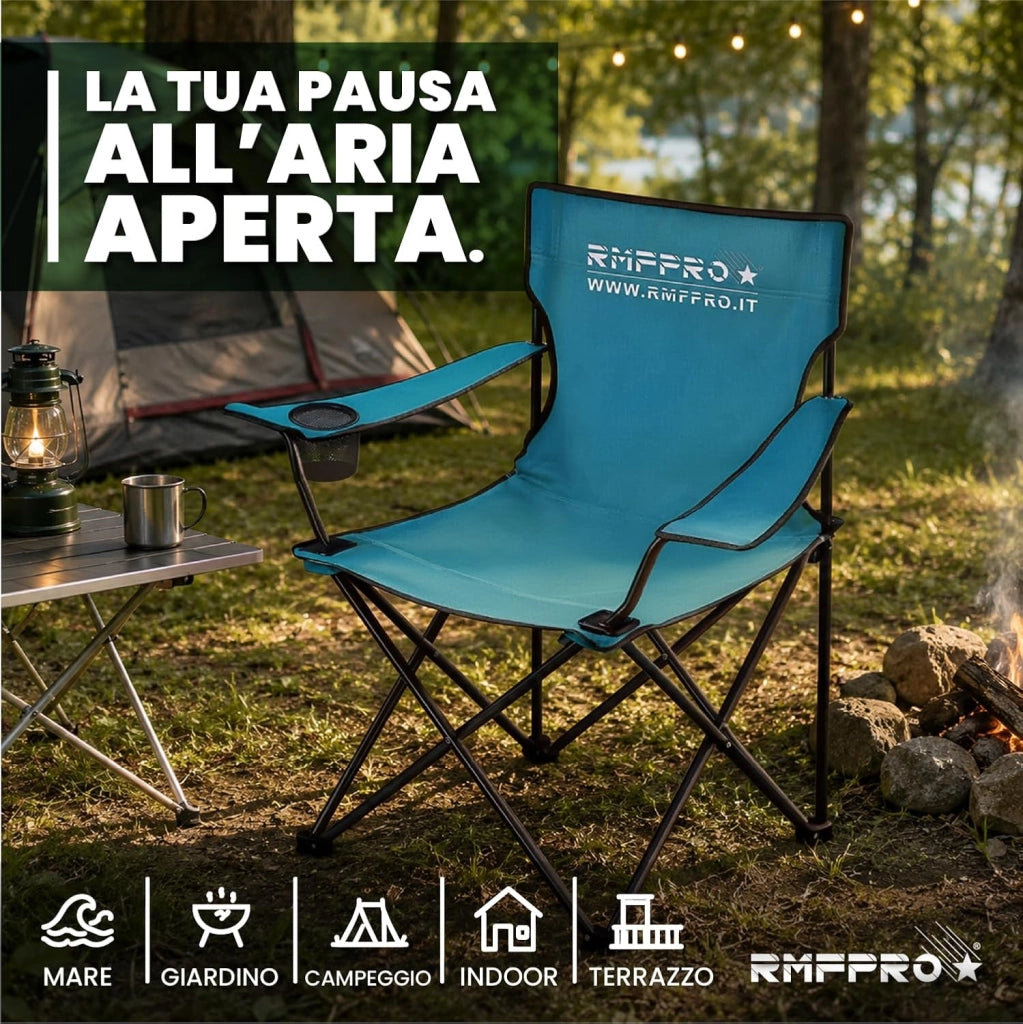 RMF PRO SET 4 SEDIE DA CAMPEGGIO BLU