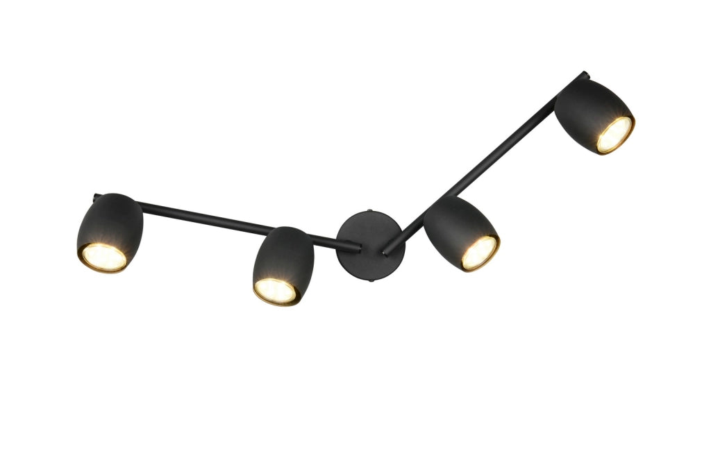 Faretto a soffitto NANCY RL 4xGU10 nero metallo