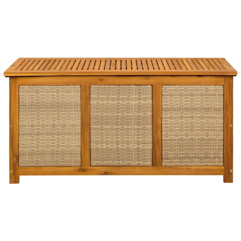 Scatola di Stoccaggio per Giardino 185 L 113 x 50 x 56 cm Beige 42002720