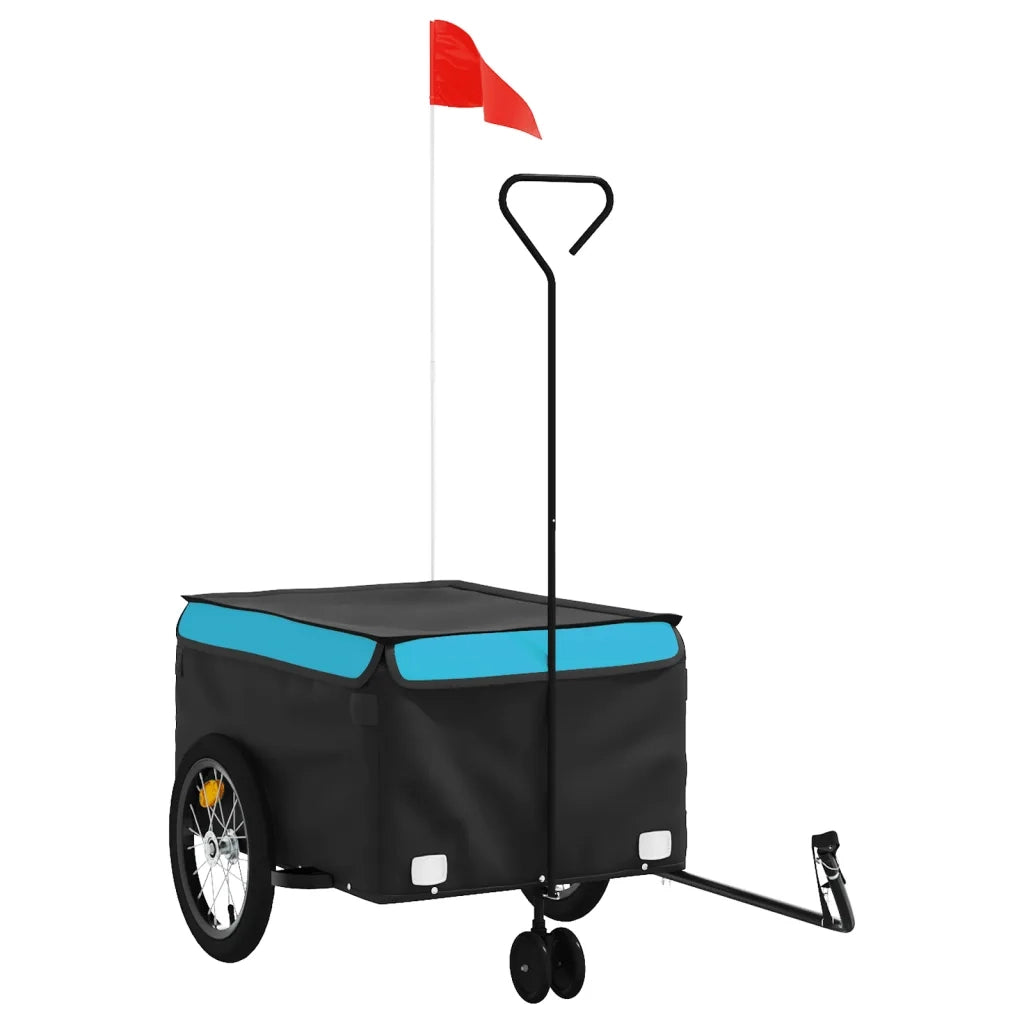 Rimorchio da Bici Nero e Blu 45 kg in Ferro CFW8432627