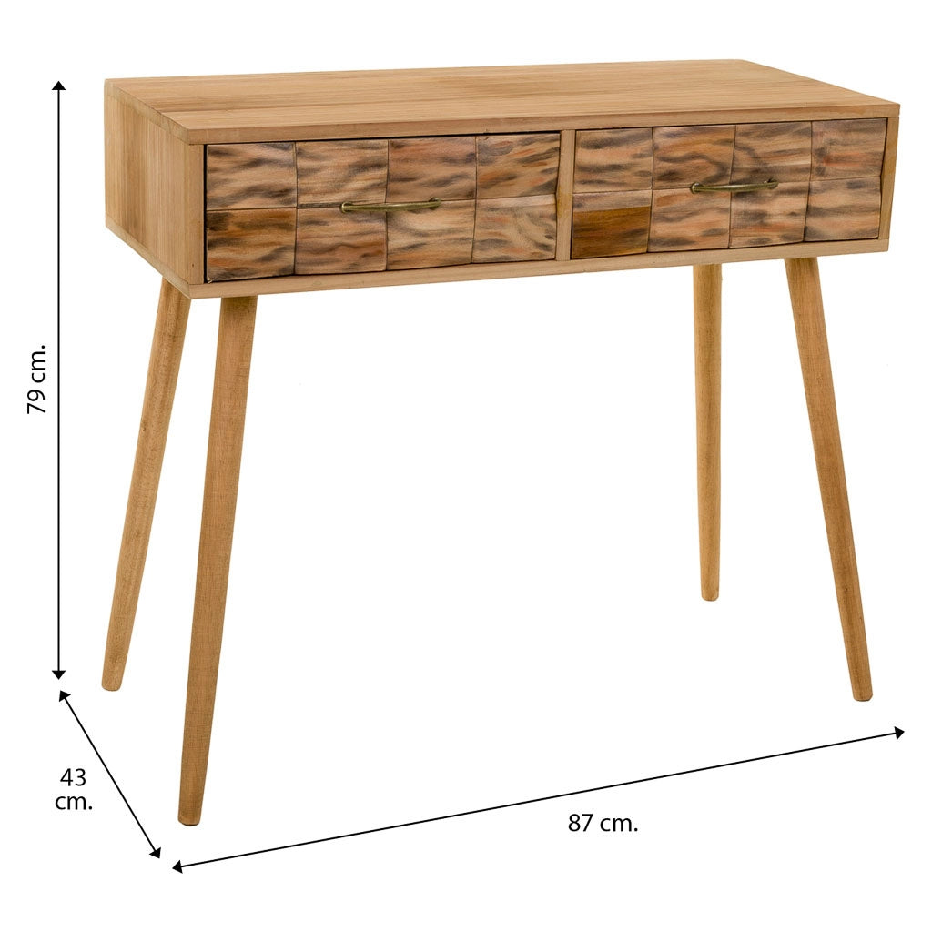Mobile da ingresso in legno marrone 87x43x79h