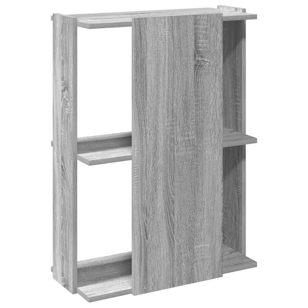Libreria a 3 Ripiani Grigio Sonoma 60x30x80cm Legno Multistrato 860261