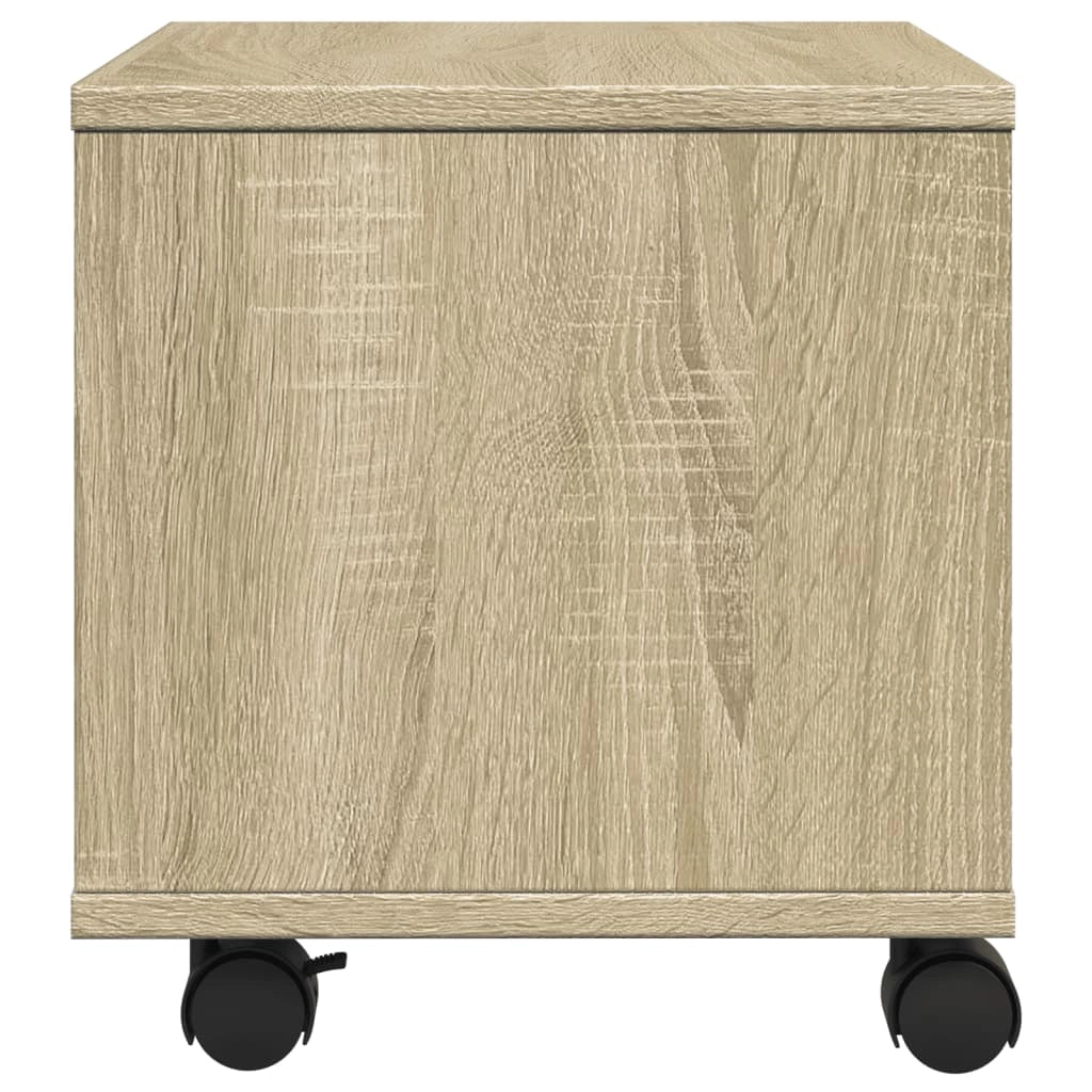 Supporto per stampante scrivania/mobile per ufficio con rotelle rovere Sonoma 41 x 32 x 34,5 cm marrone 02_0044766