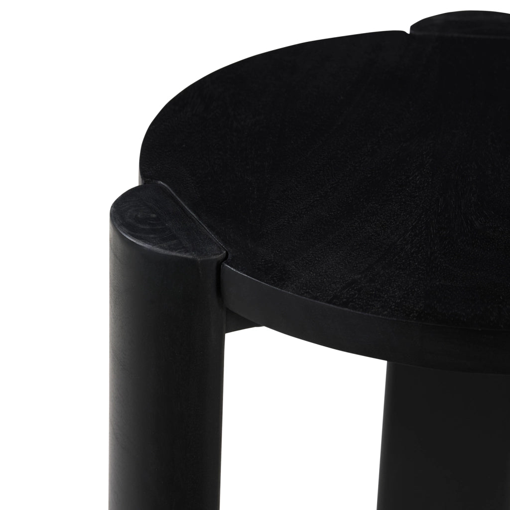 Tavolino in legno massiccio di mango nero VORI