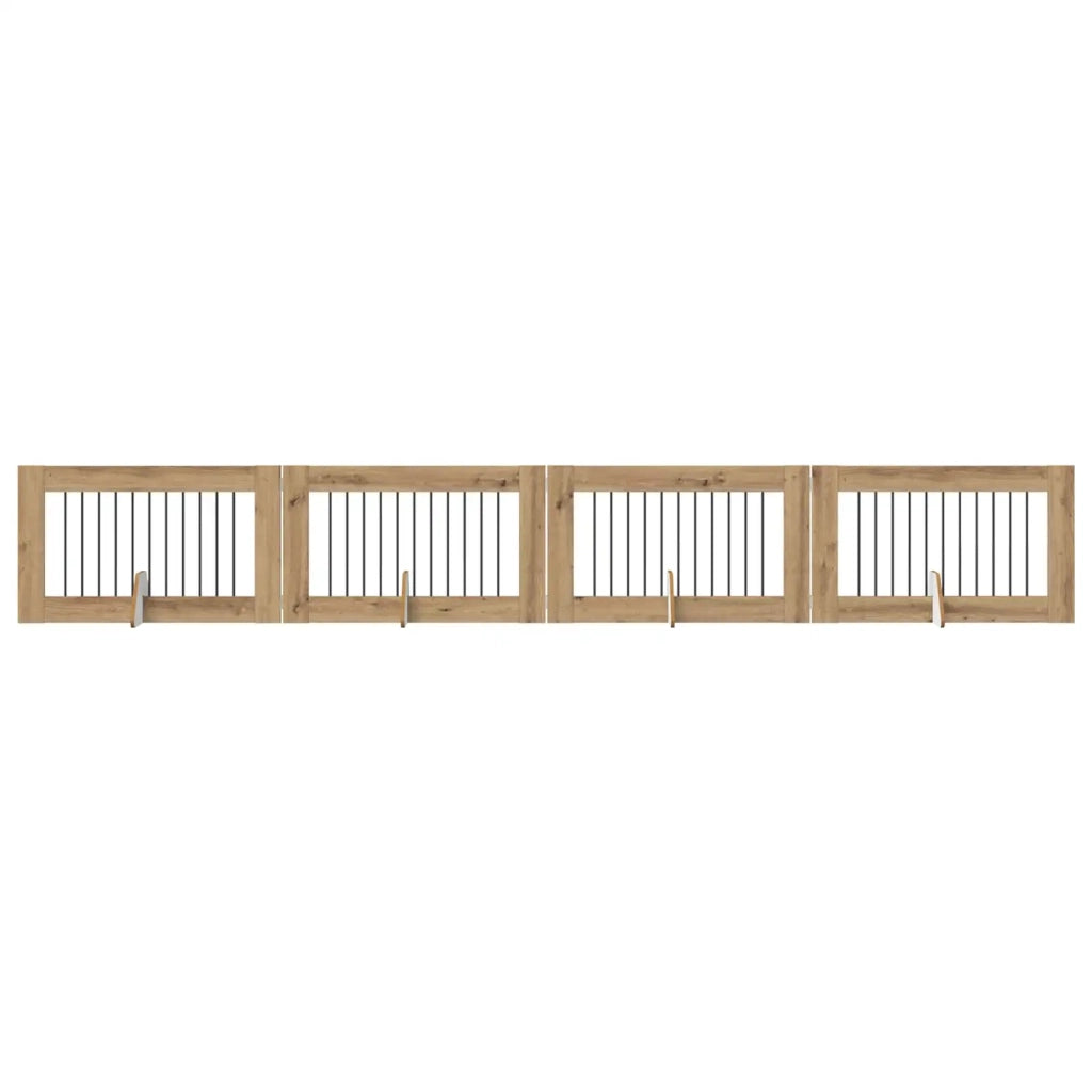Cancello per cani con supporti 4 pcs Rovere Artigianale 892120