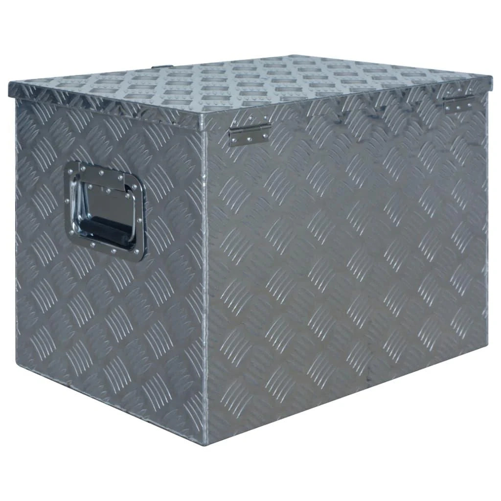 Scatola portaoggetti cassetta degli attrezzi scatola per rimorchio valigetta per il trasporto in officina 61 x 43 x 45,5 cm alluminio 02_0003202
