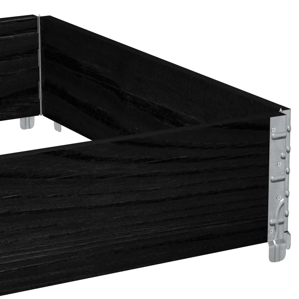 Fioriera da Giardino Nera 120x80 cm Legno Massello di Pino 3295844