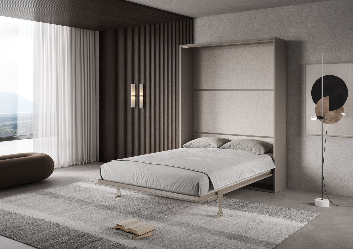 Letto Matrimoniale A Scomparsa 160 Versia Argilla