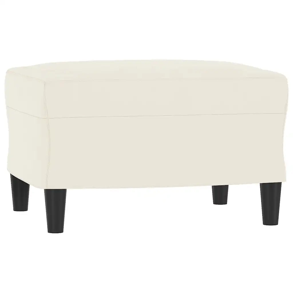 Set di Divani 3 pz con Cuscini Crema in Velluto 3202012