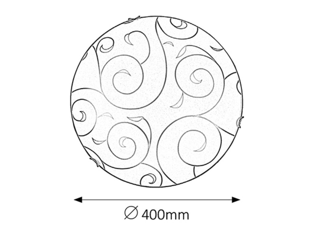 Plafoniera tonda 40 cm vetro bianco E27x2 Rabalux 3853