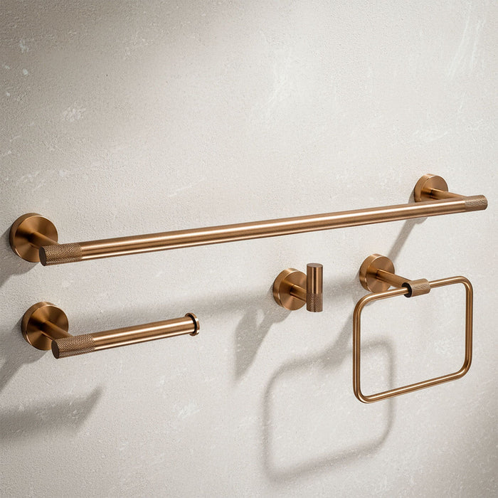 Set Accessori Da Bagno Grid Brush Copper 4 Pezzi