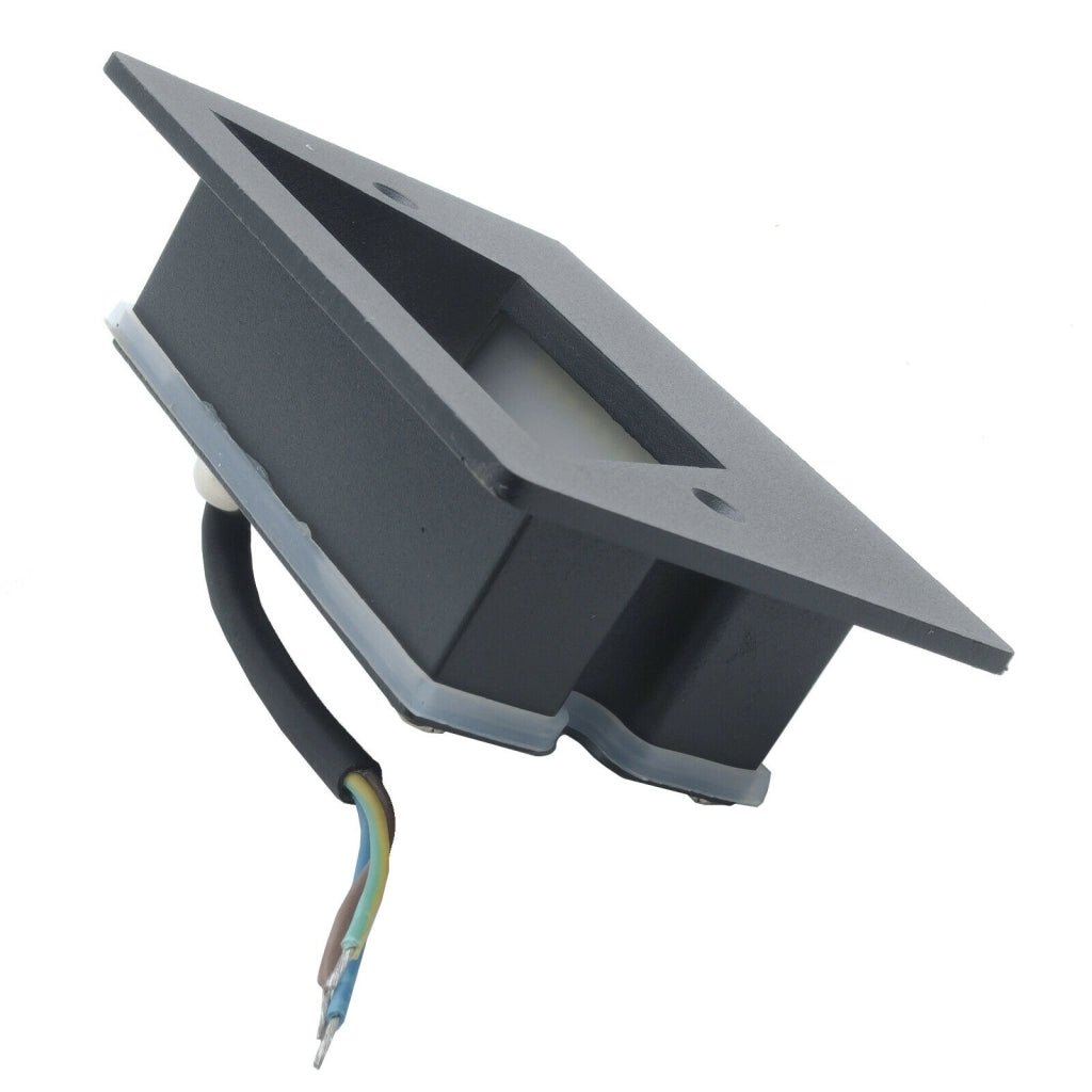 Faretto segnapassi IP65 LED 3W incasso scatola 503 scale giardino viale gradino Nero 6000K
