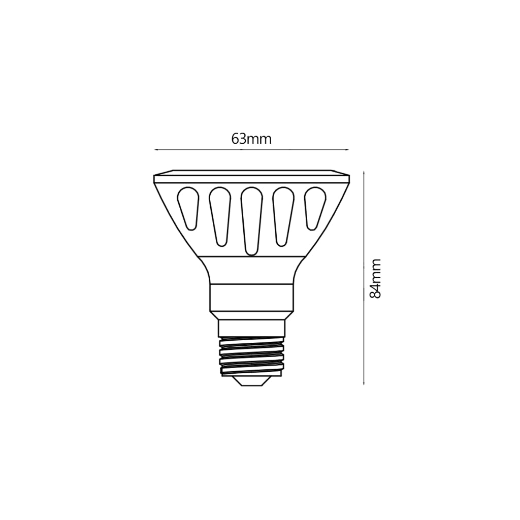 Alcapower Lampada LED PAR20 6W E27 410lm 4000K Bianca Naturale 230V Angolo 38° Faretto ad alta efficienza energetica con tecnologia a luce istantanea
