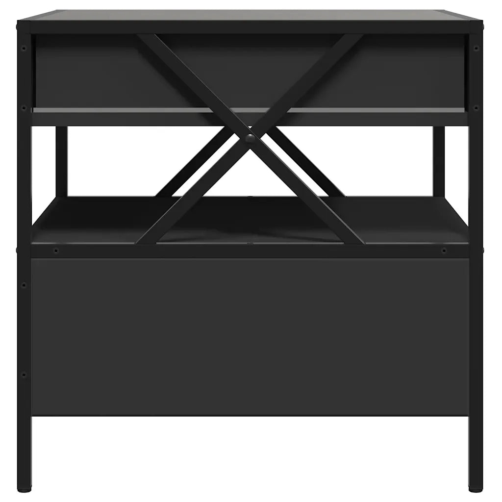 Tavolino da salotto | Tavolino da caff¨¨ | Tavolino da Soggiorno con LED Infinity Nero 50x50x51 cm
