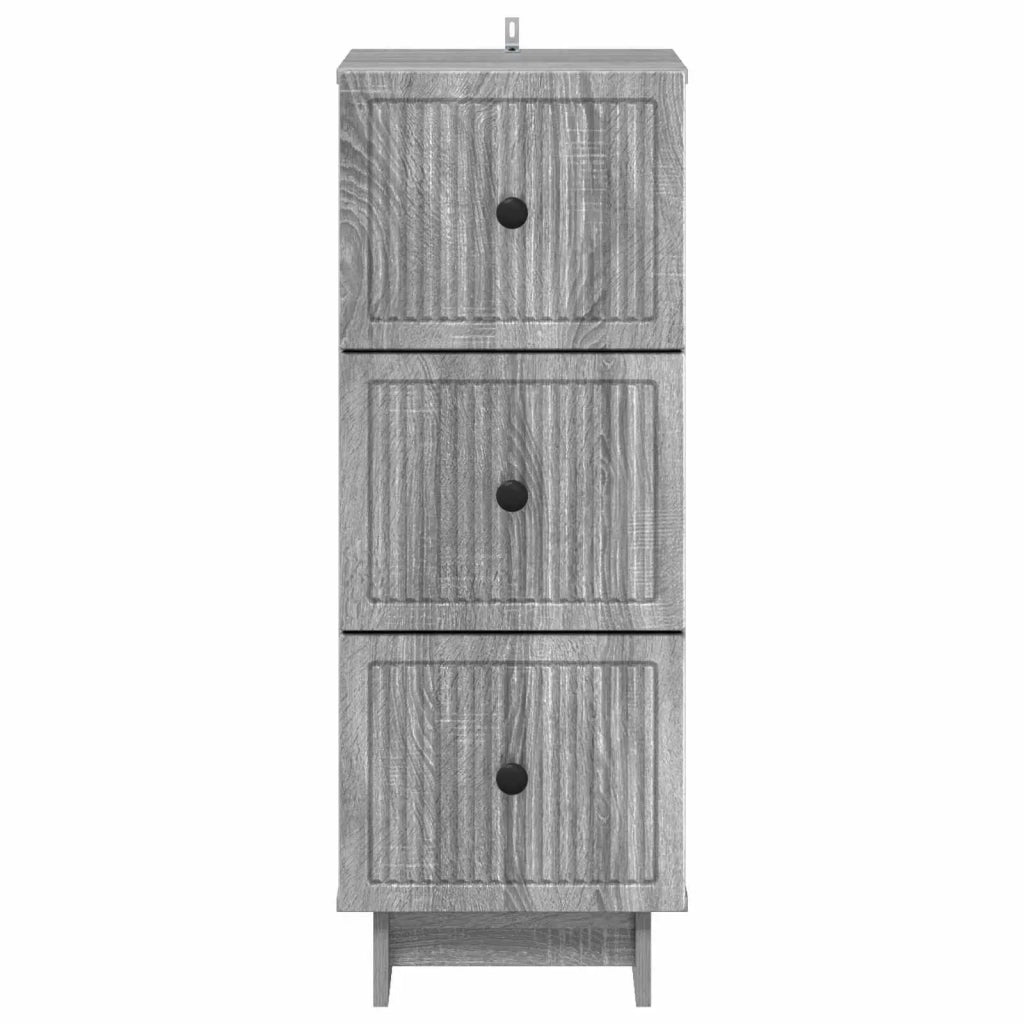 Mobile con Cassetti Grigio Sonoma 33 x 34,5 x 90 cm