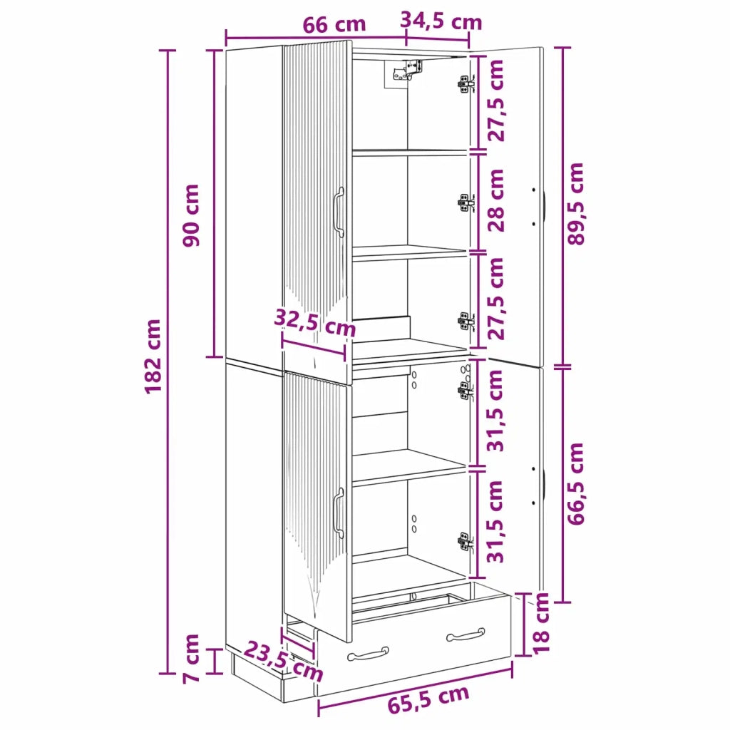 Set di armadi 2 pcs Rovere Sonoma Legno ingegnerizzato 3416774