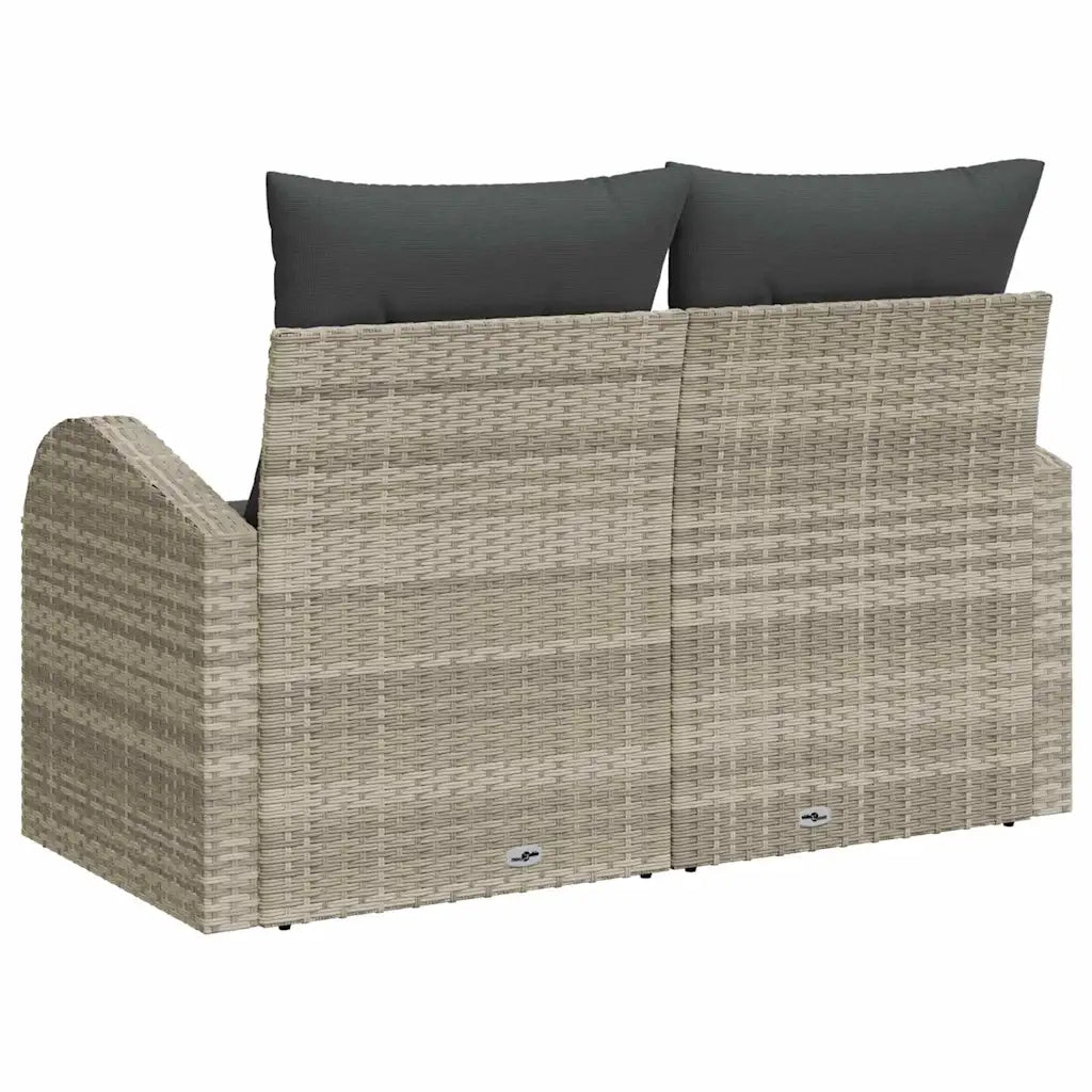 Divano da giardino Grigio chiaro 124 x 62 x 69cm polyrattan 42006737