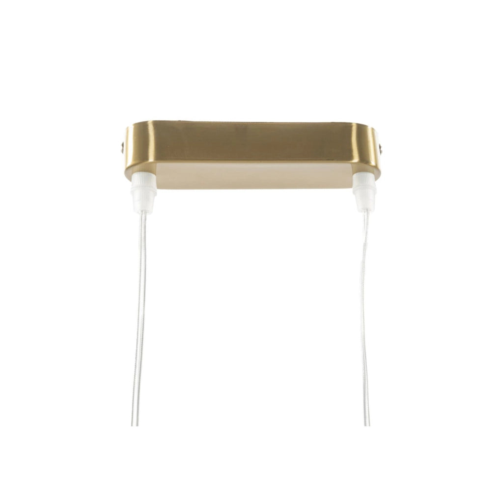 Lampadario Japan 7 luci in ferro dorato e vetro champagne 115 cm