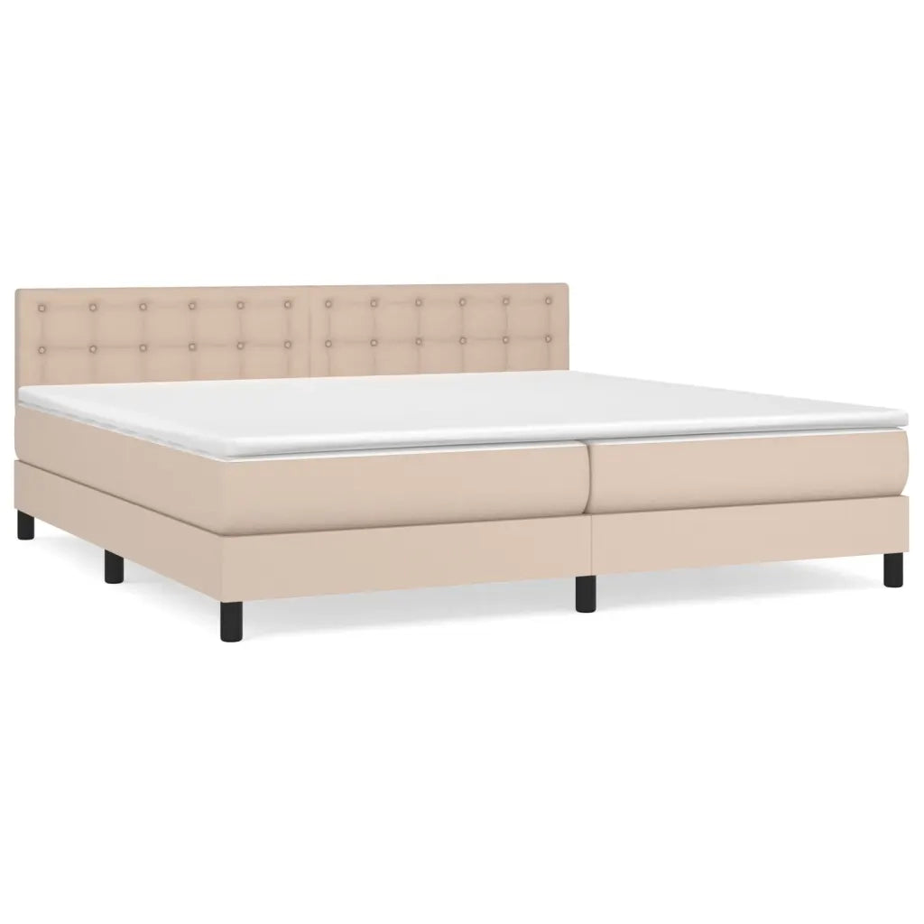 Giroletto a Molle con Materasso Cappuccino 200x200cm Similpelle 3141148