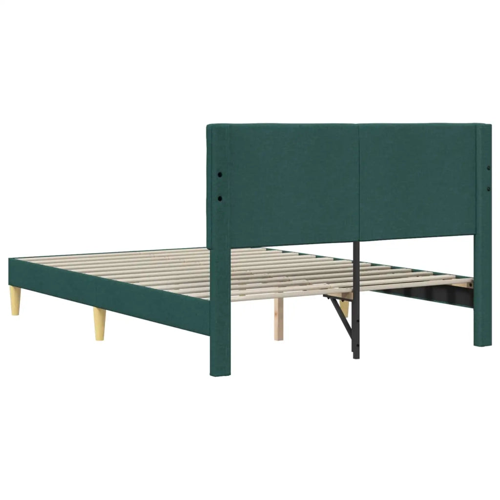 Struttura del letto Verde Scuro 140 x 190 cm Tessuto 42027794