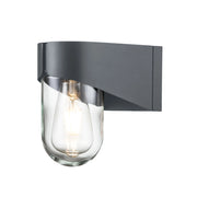 Applique da esterno grigia moderna E27 40W Porto Elstead