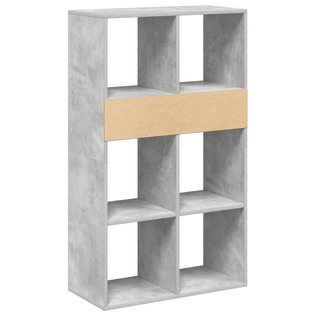 Libreria Grigio Cemento 66x31x112 cm in Legno Multistrato 860304