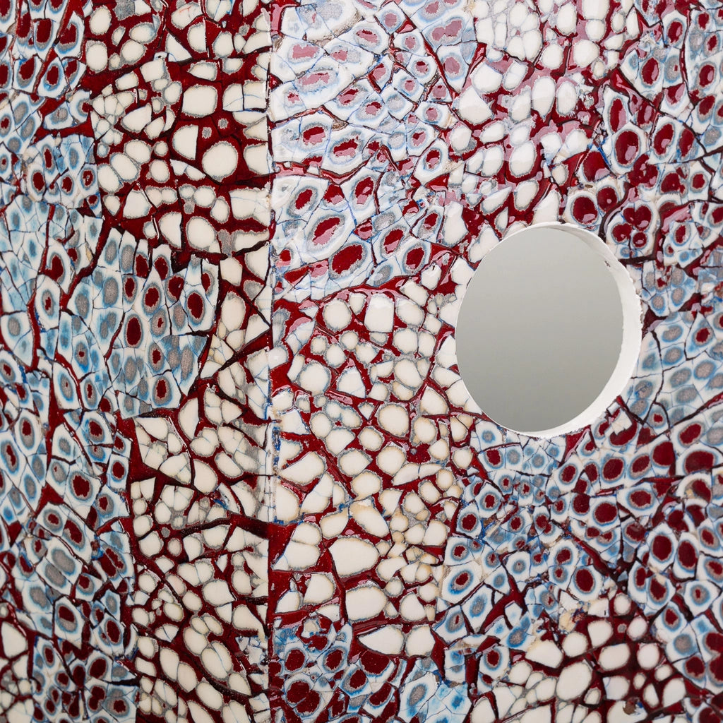 Portaombrelli Capiz stampato bianco, rosso e blu, 24x24x58h cm