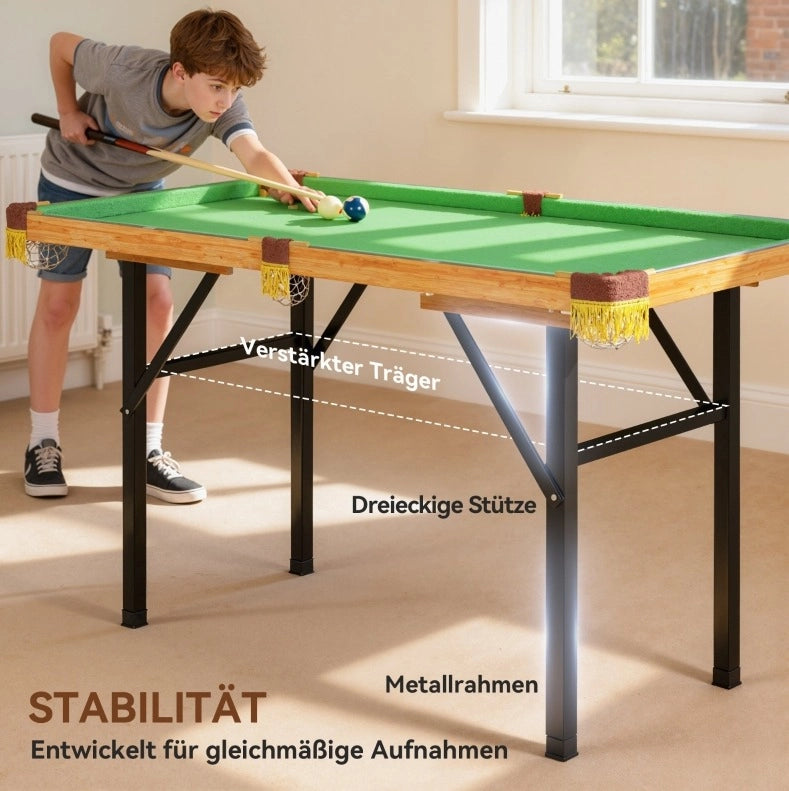 TAVOLO DA BILIARDO Pieghevole 120 cm Verde con Accessori