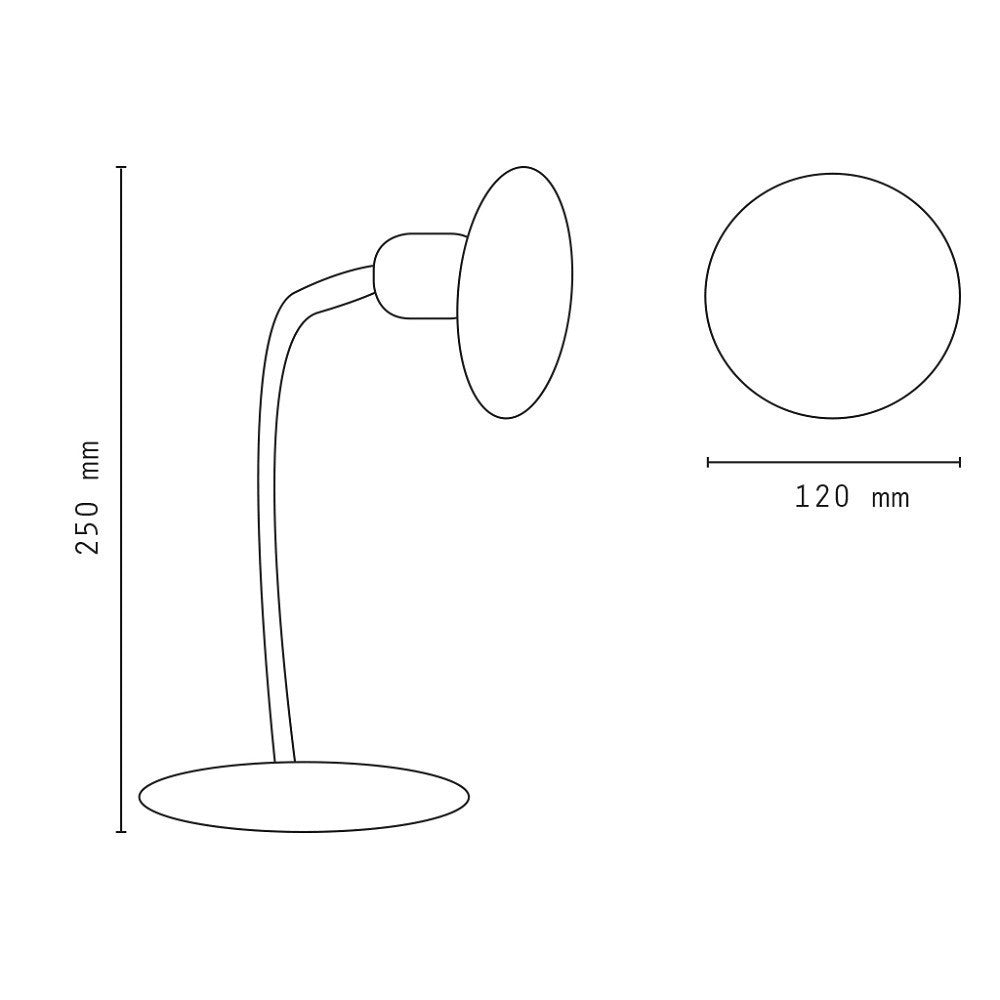 Trade Shop - Lampada Led Usb Ricaricabile Induzione Da Scrivania Dimmerabile 2.5w 5v Dt-2101 -