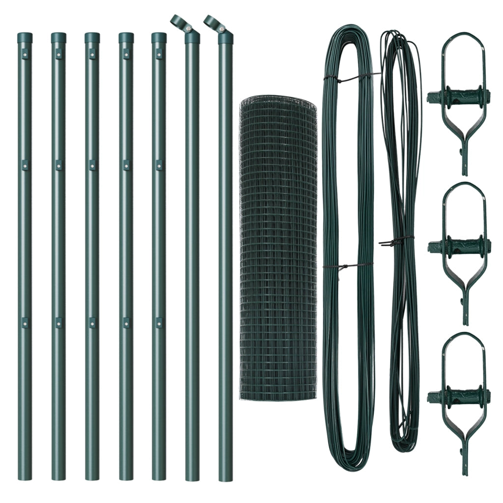 Set di Pali per Recinzione Set di 2 Verde