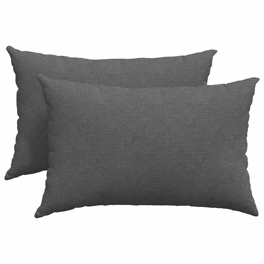 Cuscini da Divano 2 pz-Set di 2 Cuscini per Sofa Grigio scuro 60 x 40 cm 112966