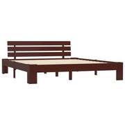 Giroletto senza Materasso Marrone Scuro 160x200 cm Legno Pino 283176