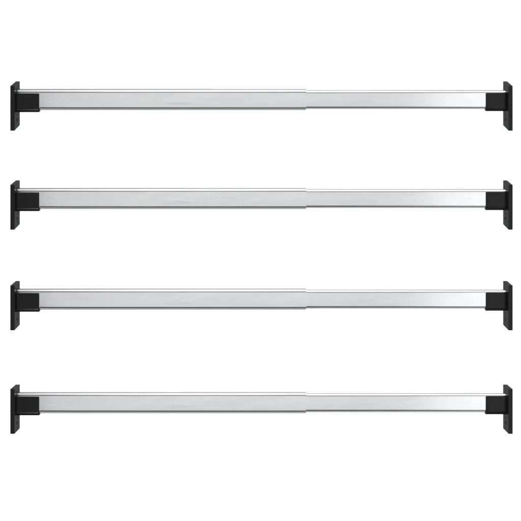 Aste Telescopiche per Armadi 4 pz Argento 58-100 cm CFW3739651