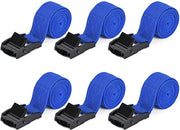 Cinture di espansione 6 pezzi cintura di espansione 1 m x 25 mm cintura di espansione espansione corta con viti cinture di espansione con chiusura a vite (blu)